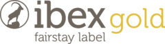 Ibex fairstay label gold Logo mit Steinbock-Symbol